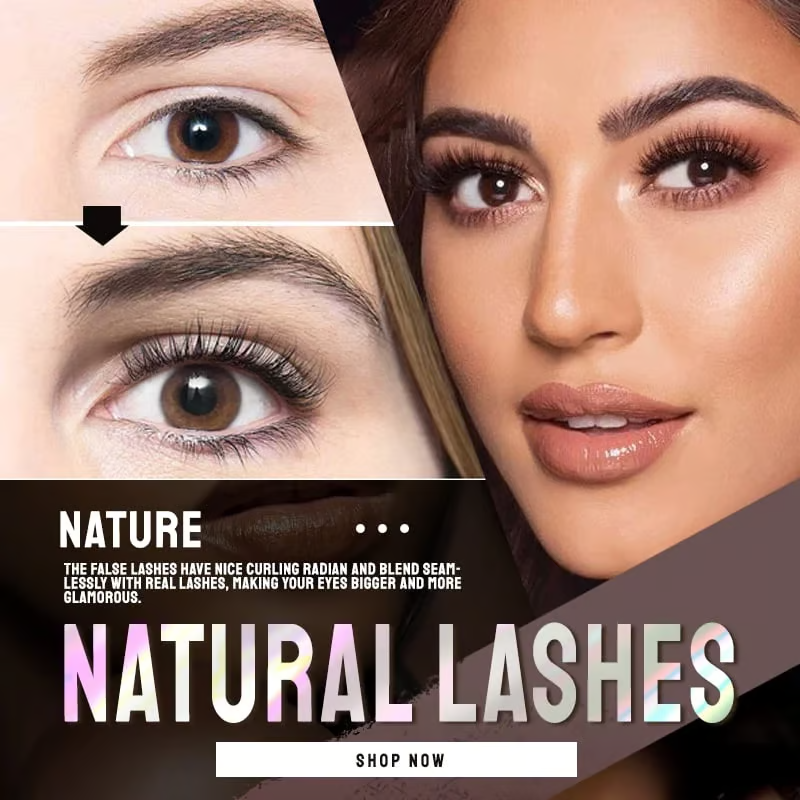 Reusable Self Adhesive Eyelashes (3 Pack) ~ Instant lash lift without glue or mess.