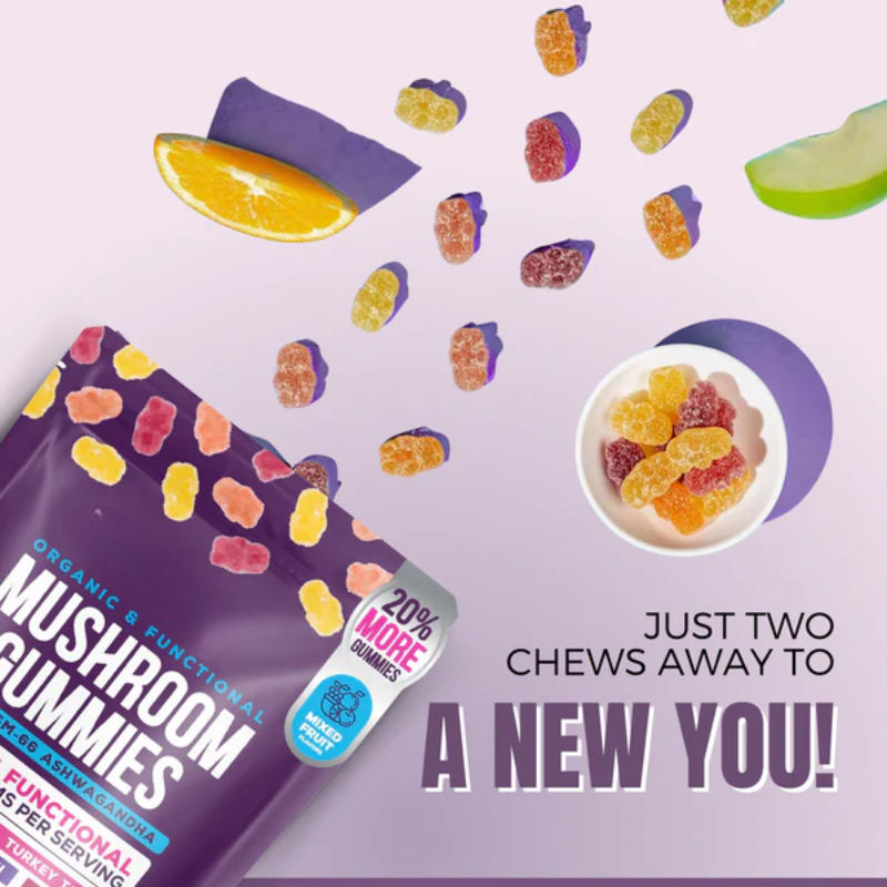 Mushroom Gummies ~ Support memory, immunity & mental performance