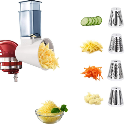 Slicer/Shredder Attachment for Stand Mixers ~ Turn your stand mixer into a meal-prep pro.