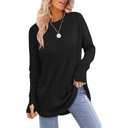 Long Sleeve Thumb Hole Shirts ~ Cozy everyday comfort made effortlessly chic.