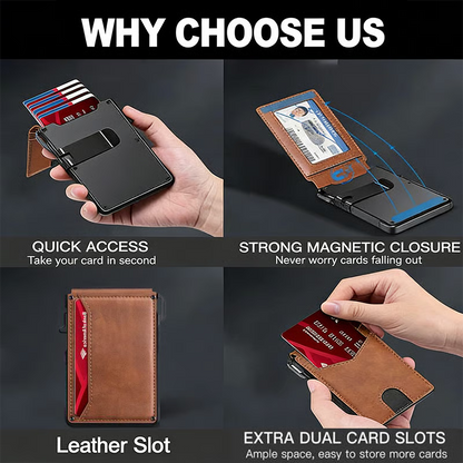 Smart Pop-Up Wallet ~ Instant card access with slim RFID protection.