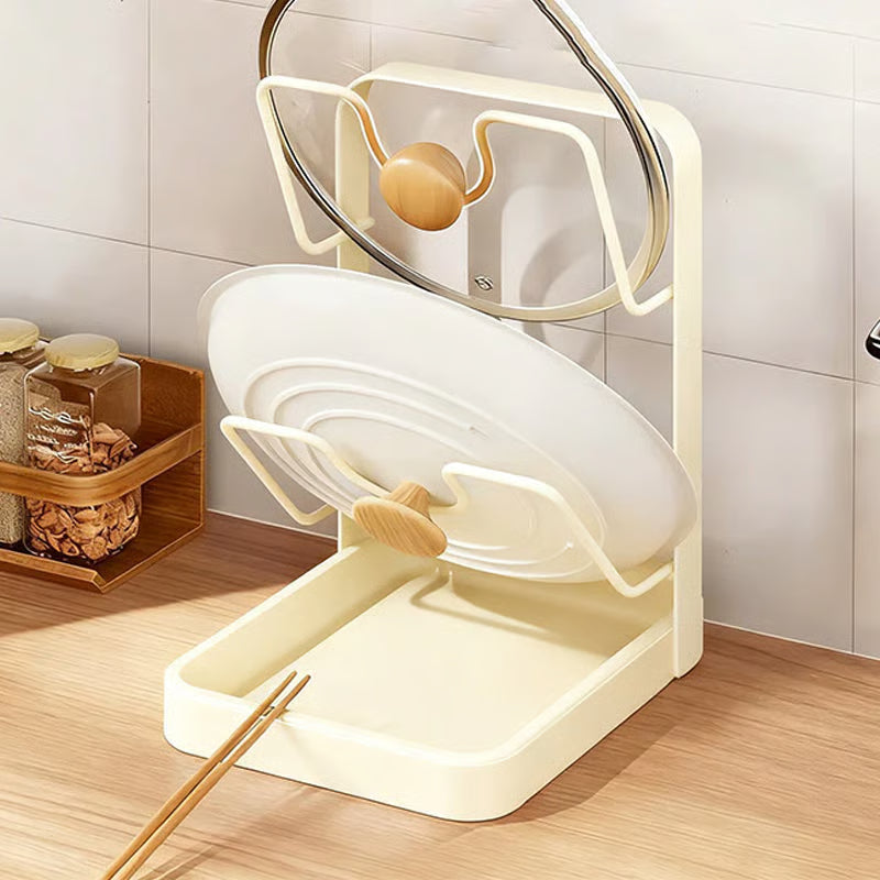 Kitchen Pot Lid Storage Rack ~ Instantly organize lids and keep counters dry.