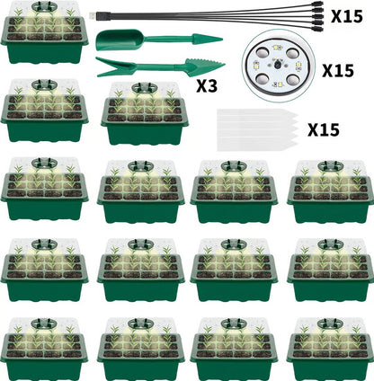 Adjustable Humidity Seed Starter Trays ~ Grow herbs and veggies with ease.