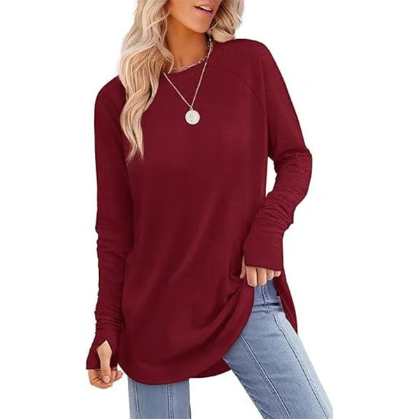Long Sleeve Thumb Hole Shirts ~ Cozy everyday comfort made effortlessly chic.