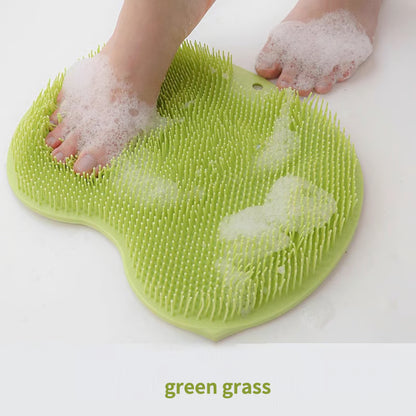 Silicone Shower Foot Scrubber Mat ~ Clean and massage feet hands-free in seconds.
