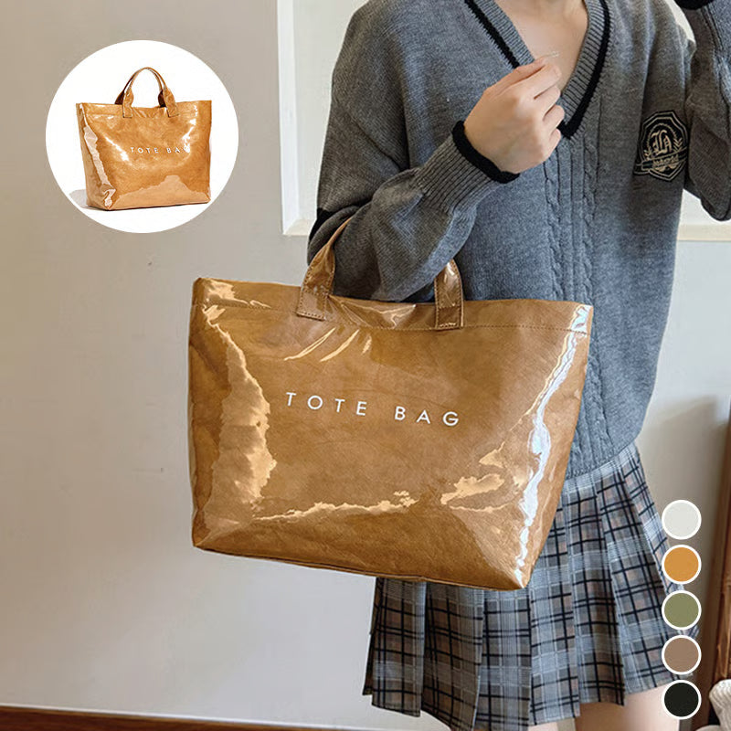 Letter Print Tote Bag ~ Designer-level style that carries your day with ease.