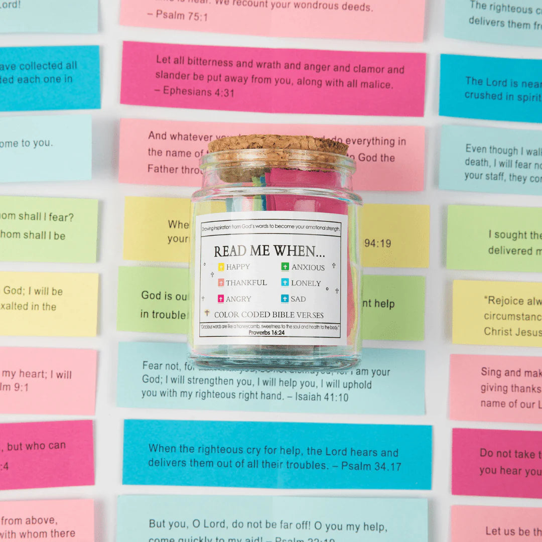 Bible Verses Jar ~ A daily reminder that God is always with you.