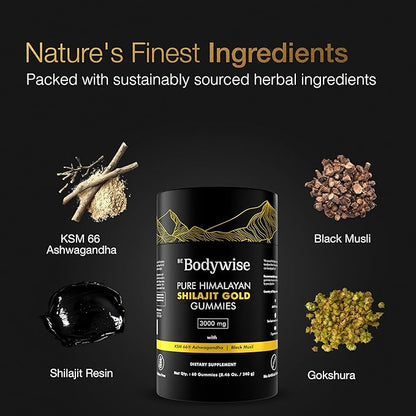Pure Himalayan Shilajit Gummies ~ Natural Energy & Stamina in Every Bite-