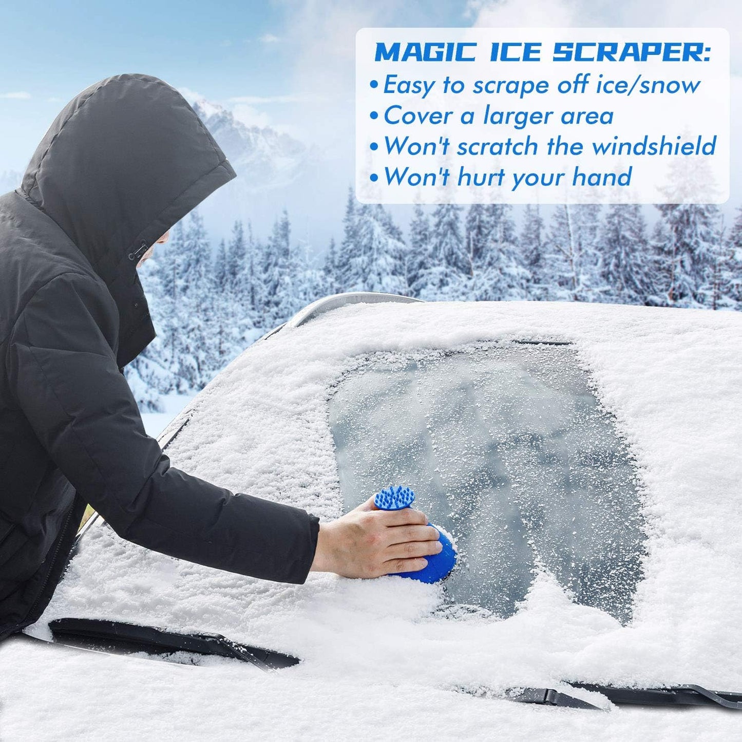 Magical Car Ice Scraper ~ Clear your windshield effortlessly for stress-free winter drives