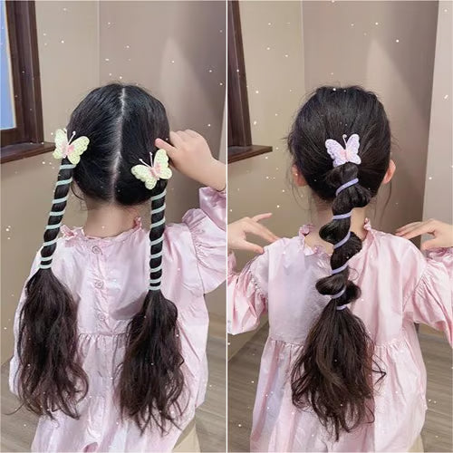 Butterfly Spiral Hair Tie ~ Turns boring ponytails into butterfly masterpieces.