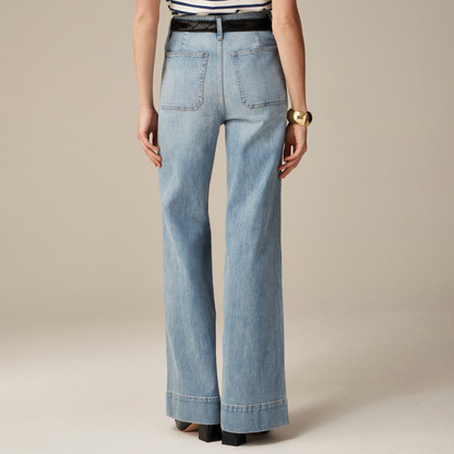 Tummy Control Cropped Wide-Leg Jeans ~ Flatter your waist, elevate your style.