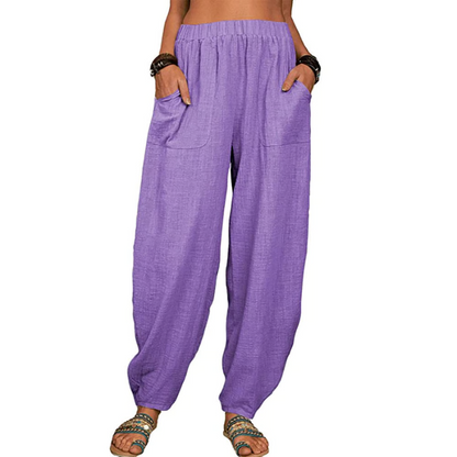 Loose cotton linen harem pants ~ Soft, breezy comfort you’ll live in