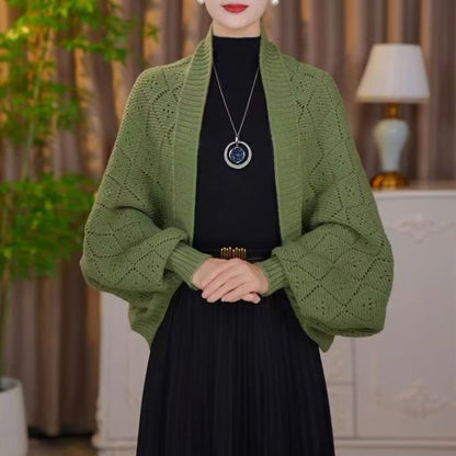 Fashion Hollow Out Knitted Shawl Coat ~ From casual to classy in seconds.