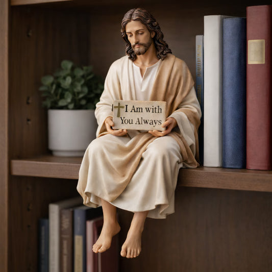 Hand-Painted Resin Jesus Figurine ! A Daily Reminder You Are Never Alone.