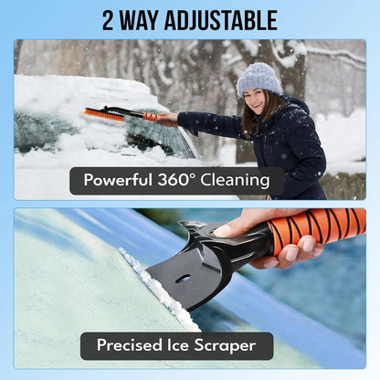 Extendable Snow Brush & Ice Scraper ~ Faster snow removal for SUVs and trucks.