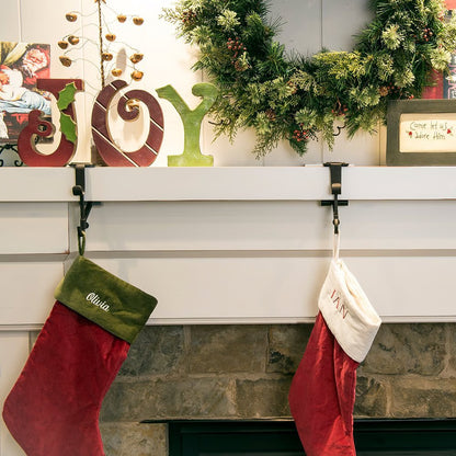 2-in-1 Garland and Stocking Hangers ~ Secure holiday décor without nails or mess.