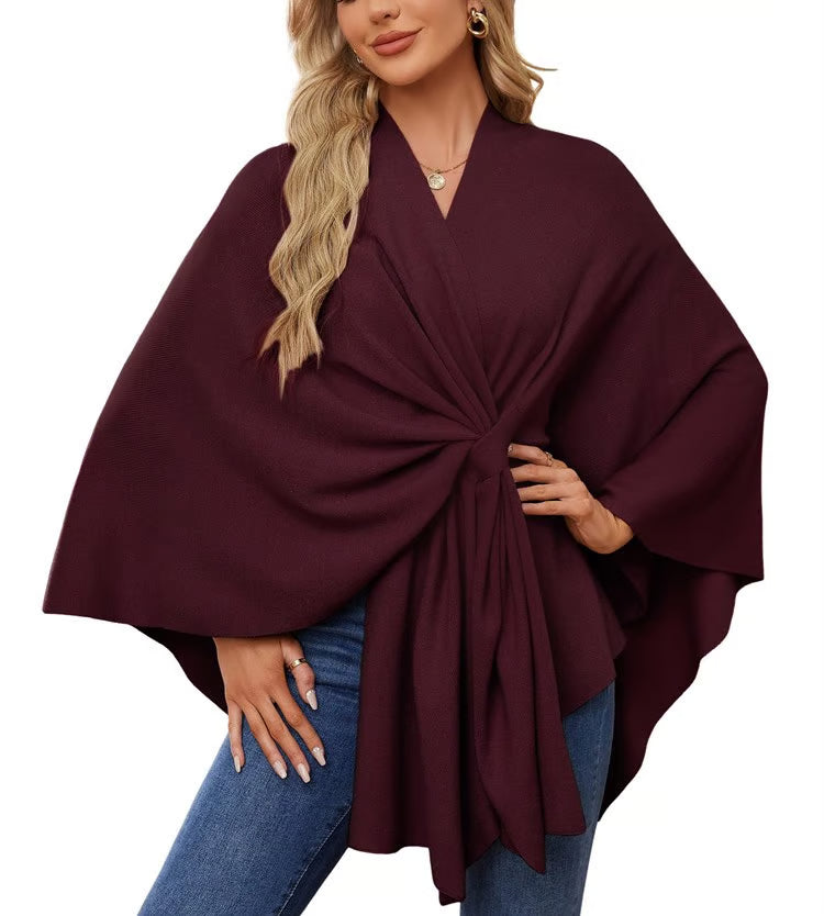 Oversized Shawl Poncho ~ Your all-season essential for chic, effortless layering.