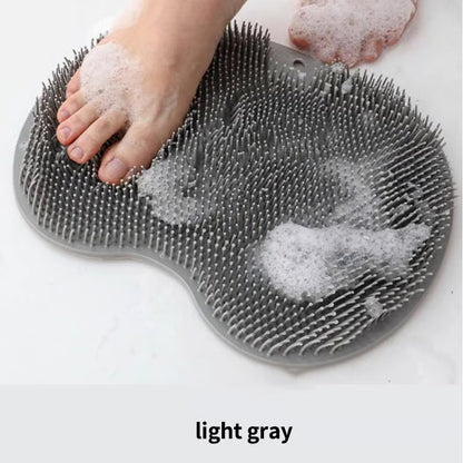 Silicone Shower Foot Scrubber Mat ~ Clean and massage feet hands-free in seconds.