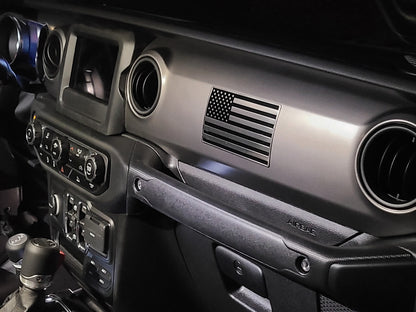 3D All-Black American Flag Emblem Decal ~ Strength and legacy in every mile.