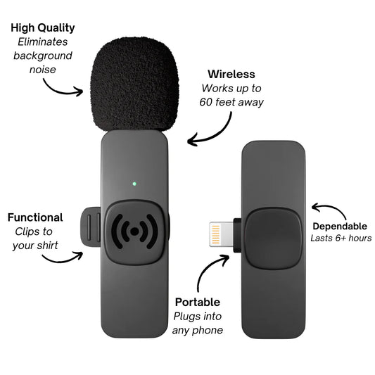 Wireless Lavalier Microphone ~ Professional sound quality, anytime, anywhere
