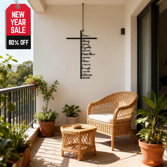 Scripture-Inspired Metal Cross Wall Art ~ Bring faith and peace to every corner of your home.