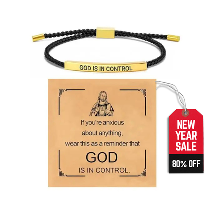 “God is in Control” Inspiring Bracelet ~ A Daily Reminder of Faith, Peace, and Strength.