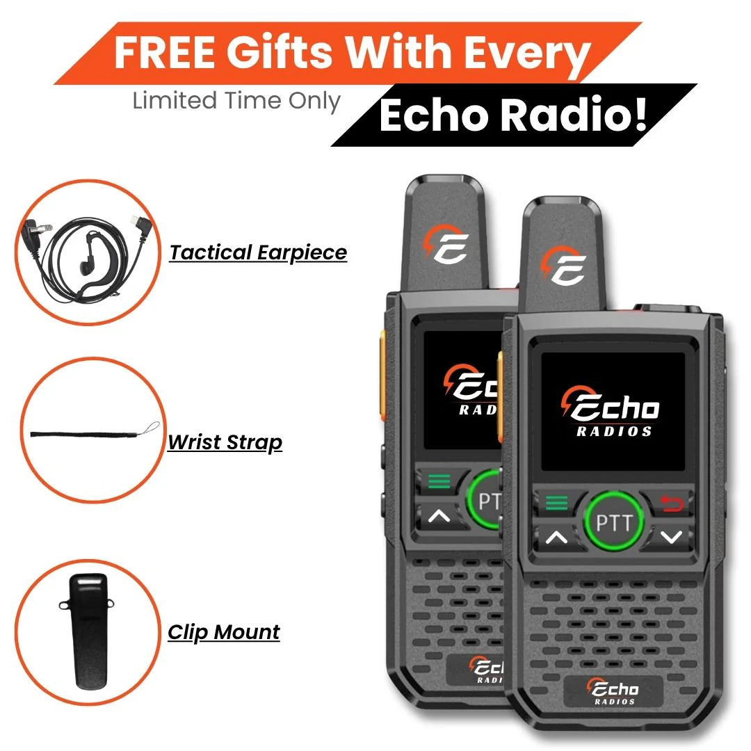 Echo Radios PTT Walkie-Talkie ~ Global coverage available at no extra cost