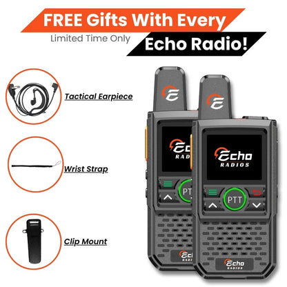 Echo Radios PTT Walkie-Talkie ~ Global coverage available at no extra cost