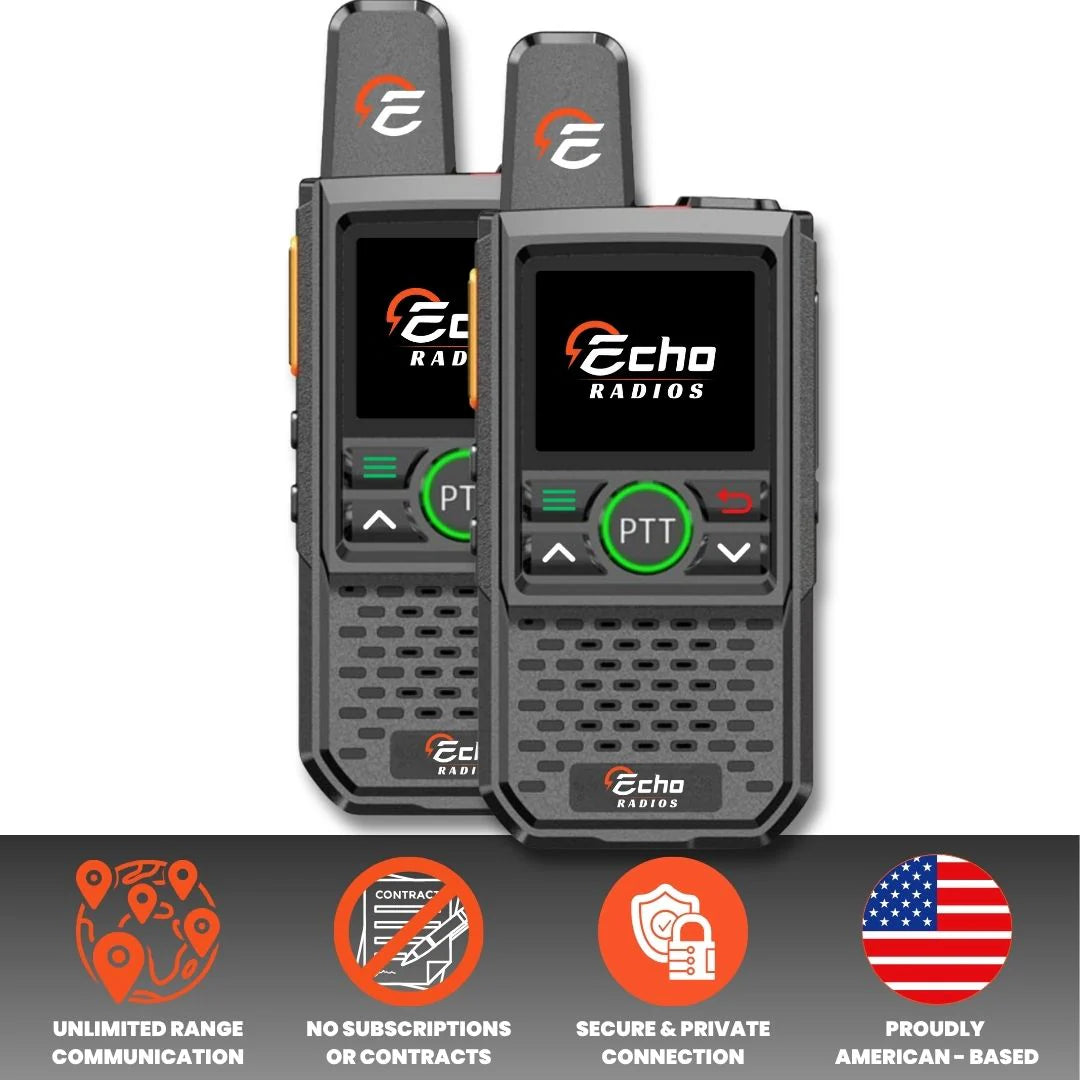 Echo Radios PTT Walkie-Talkie ~ Global coverage available at no extra cost