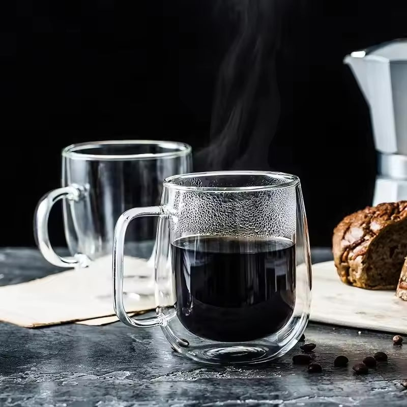 Double Wall Glass Mug ~ Savor your drinks at the perfect temperature, anytime
