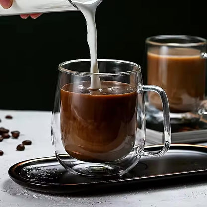 Double Wall Glass Mug ~ Savor your drinks at the perfect temperature, anytime