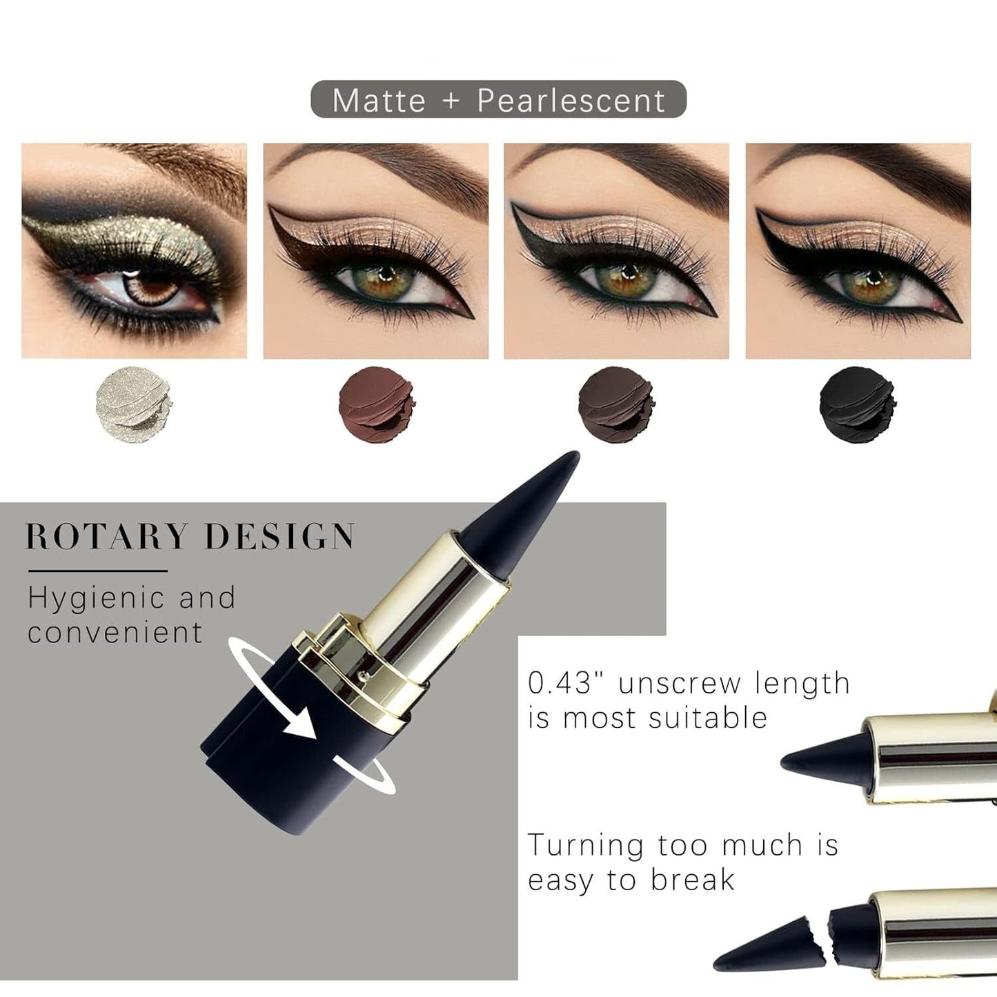 4-Piece Gel Eyeliner Set ~ Effortless precision for bold, defined eyes all day-