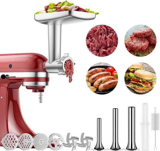 Metal Meat Grinder Attachment for Stand Mixers ~ Faster Prep, Cleaner Results, Zero Effort.