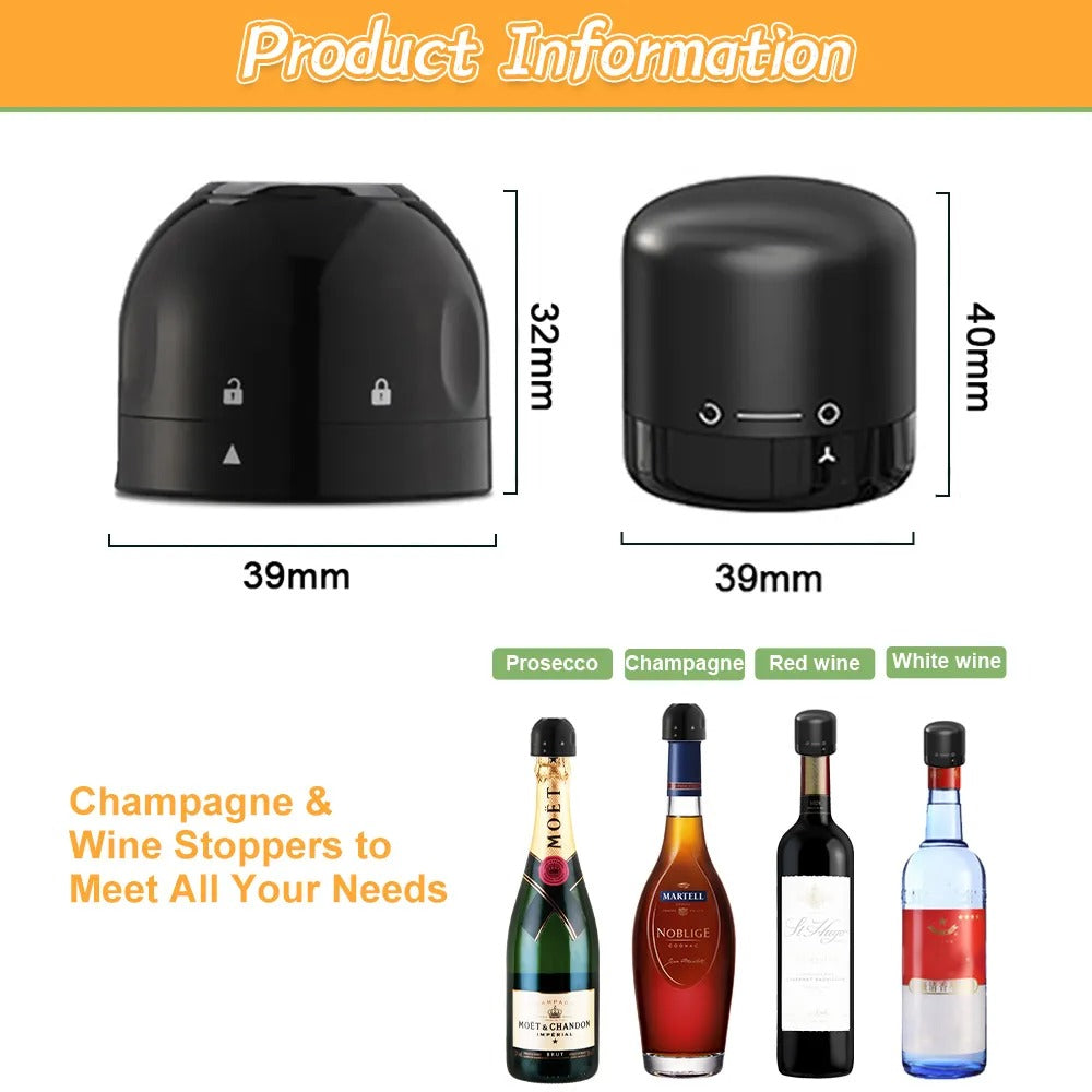 Vacuum Red Wine Bottle Stopper ~ Keep your wine fresh and flavorful for days-