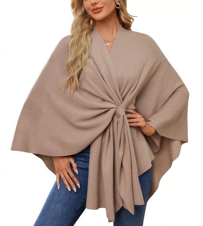 Oversized Shawl Poncho ~ Your all-season essential for chic, effortless layering.