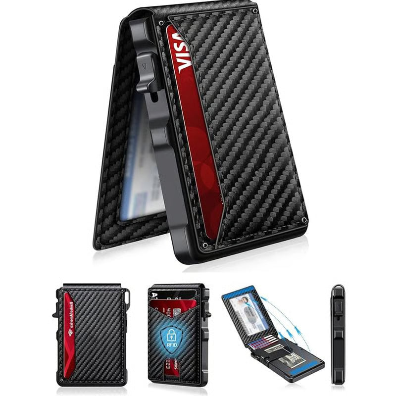 Smart Pop-Up Wallet ~ Instant card access with slim RFID protection.