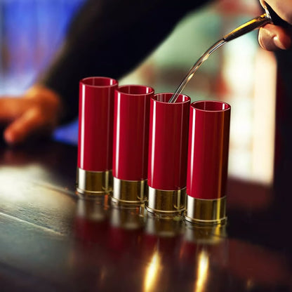 12-Gauge Shot Glass ~ Lock, load, and raise your spirits in style.