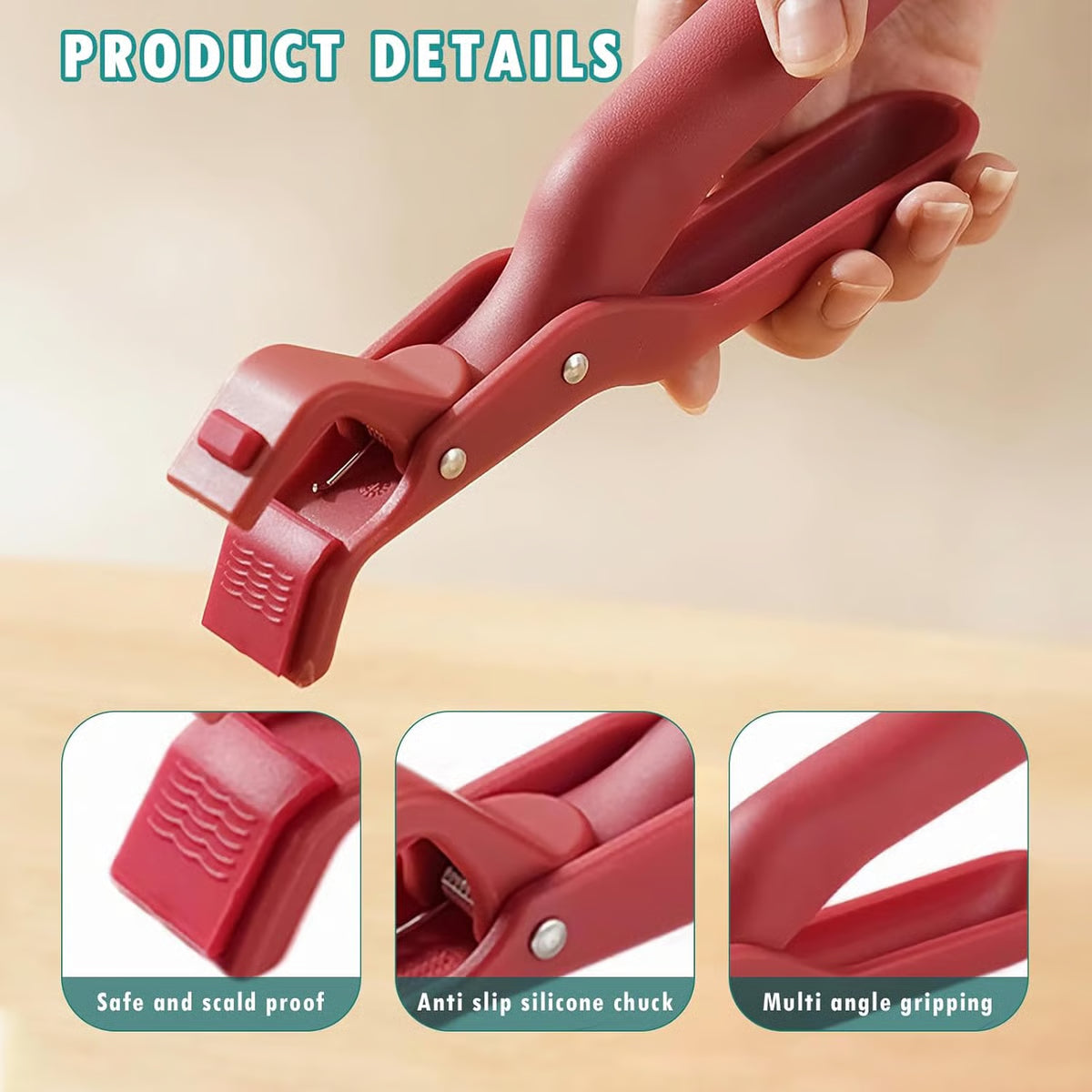Anti-Scald Bowl Clip ~ Lift hot bowls safely and effortlessly.