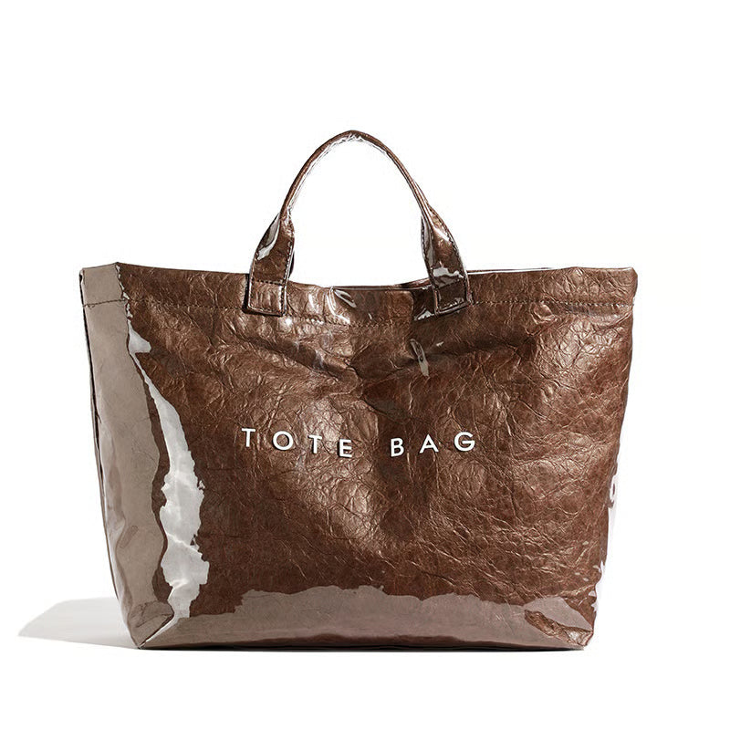 Letter Print Tote Bag ~ Designer-level style that carries your day with ease.