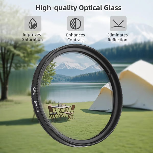 Phone Camera Polarizing Filter ~ Glare-free, vivid photos in every shot.