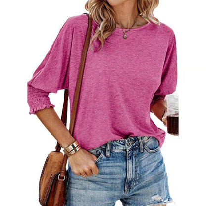 Cute Crewneck Tops 3-4 Sleeve Shirts ~ Effortless comfort and style for every day.