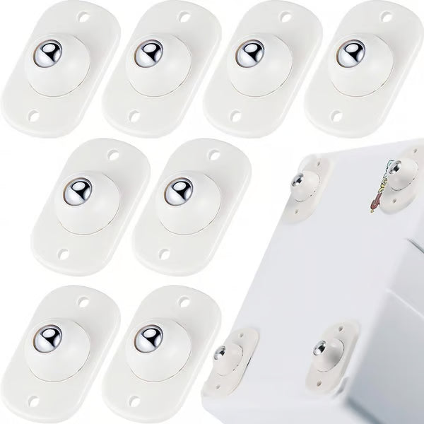 Self Adhesive Caster Wheels ~ Instant 360° mobility for furniture & storage.