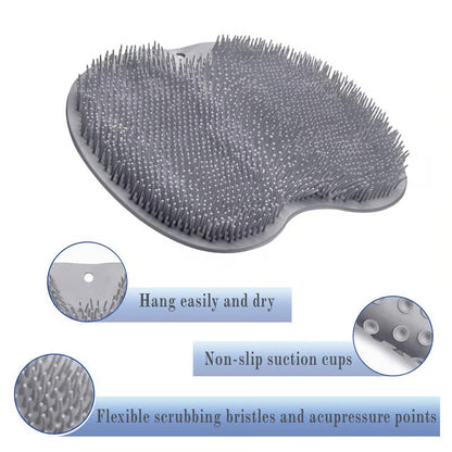 Silicone Shower Foot Scrubber Mat ~ Clean and massage feet hands-free in seconds.