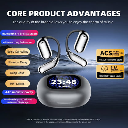 Touch Screen Open Earbuds ~ Smart control, crystal-clear sound all day.