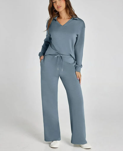 2-Piece Sweatsuit Set ~ Street-ready style with stay-home comfort.