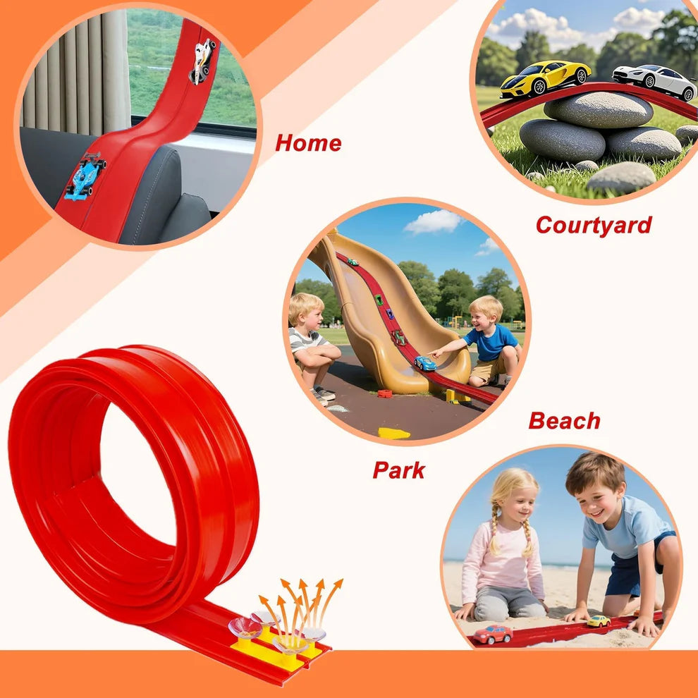 DIY Flexible Racing Track Toy ~ Build, race, and reimagine endless track adventures.