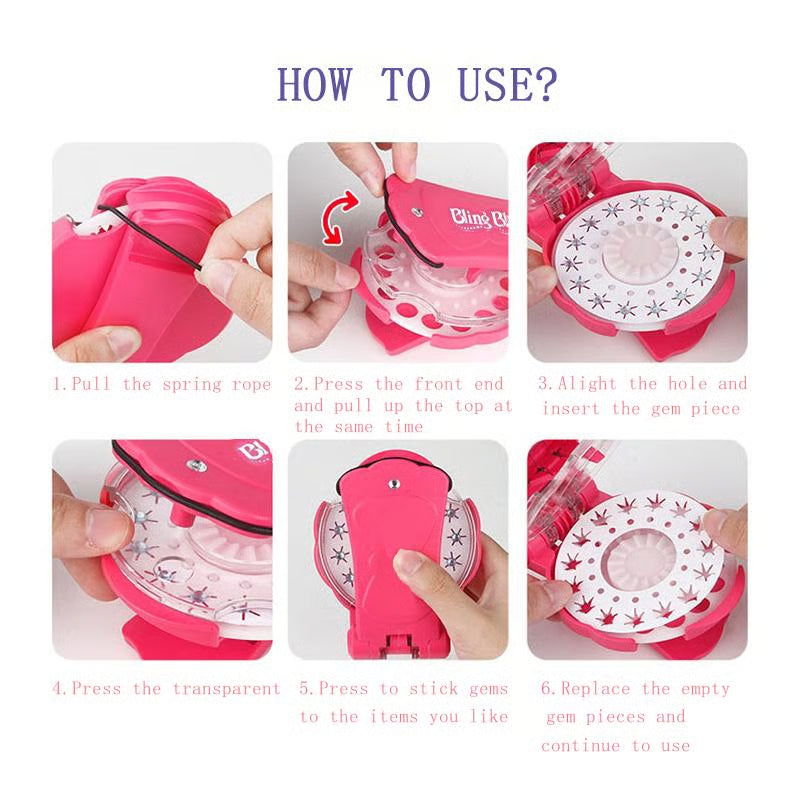 DIY Hair Jewels Stamper ~ Instant sparkle for hair and accessories.