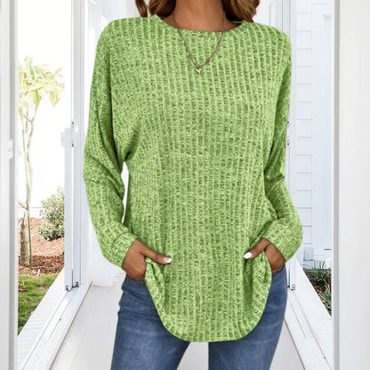 Casual Long-Sleeved Top ~ Soft all-day comfort in a relaxed, flattering fit.