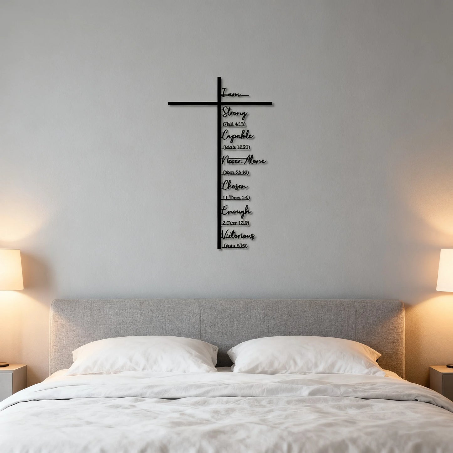 Scripture-Inspired Metal Cross Wall Art ~ Bring faith and peace to every corner of your home.