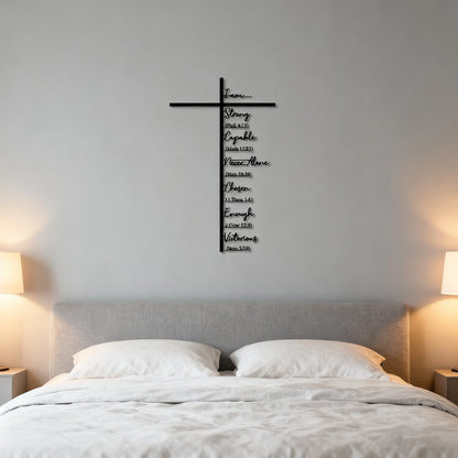 Scripture-Inspired Metal Cross Wall Art ~ Bring faith and peace to every corner of your home.